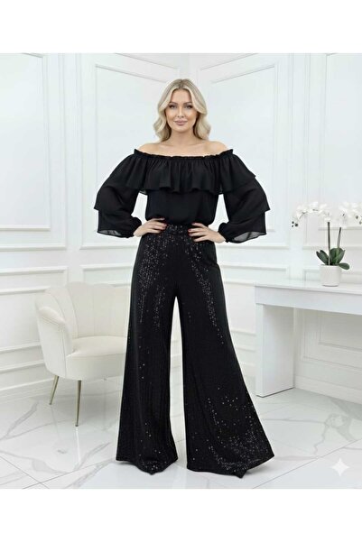 FLORANCE TEKSTİL YELENA PAYETLİ PANTALON