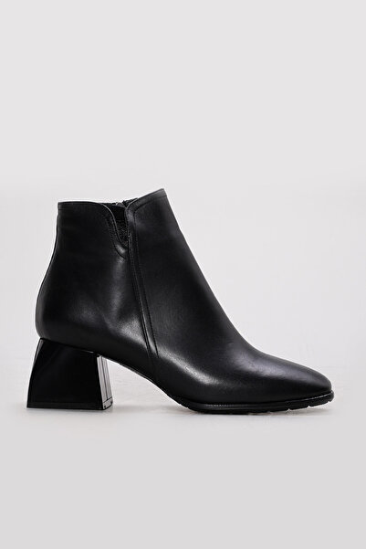 FAST STEP Genuine Leather Fur Women's Thick Heeled Boots 264Kza854