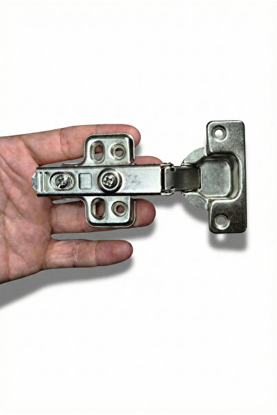 HOBİDABİ Frenli Klipsli Düz Mobilya Menteşesi Dolap Kapaklarınız Için Ideal Tabanı Sabit