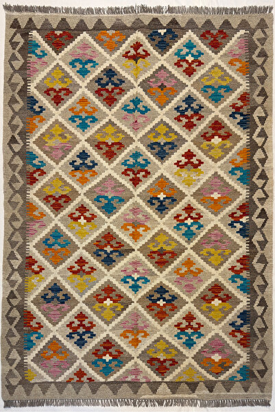 Afgan Halı Afgan Kilim El Dokuma 100% Yün Kök Boya Elsanat Eserı ile Harıka D...