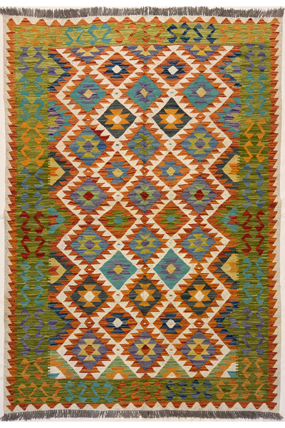 Afgan Halı El Dokuma Afgan Kilim 100% Yün Kök Boya Elsanat Eserı ile Harıka D...