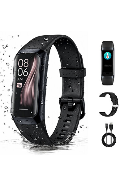 OEM NARCIX® AMOLED 1.1” Fitness Bracelet, 25 Sport Modes, HR/SpO₂/Blood Pressure/Sleep, Android & iOS, Black