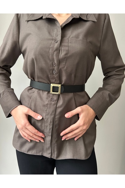 LİA KEMER منقوشة مربع الذهب مشبك المرأة حزام الخصر حزام معطف حزام اللباس حزام...