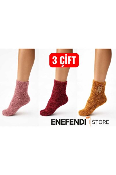 NF ND ENEFENDİ 3 أزواج من الجوارب الحرارية الشتوية ذات الريش بدون خياطة جوارب...