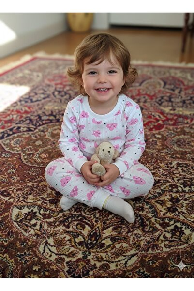 ruhaay طقم أطفال من القطن مطبوع طقم علوي وسفلي لعمر 1-3 سنوات