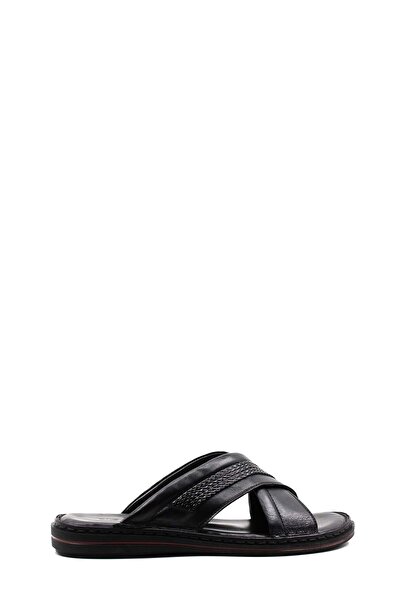 FAST STEP شبشب مسطح من الجلد الطبيعي للرجال 128MA173