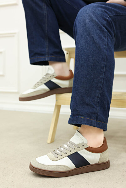 FAST STEP حذاء رياضي رجالي من الجلد الطبيعي 723MA4032