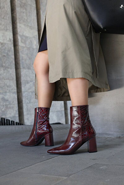 FAST STEP Cizme de damă din piele naturală cu toc gros 215DZA3211