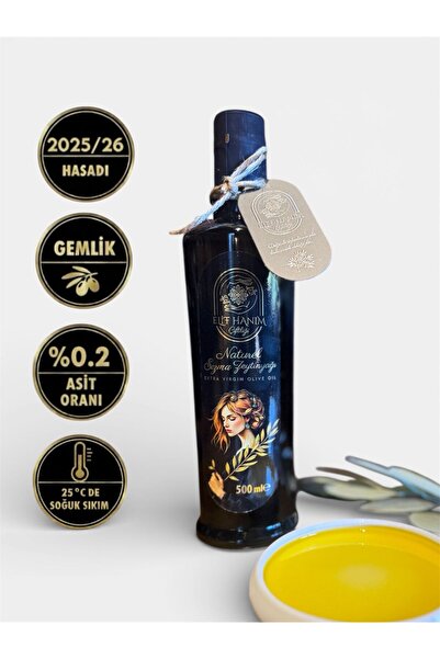 Natural %0. 1- Asit Oranı Yüksek Polifenol (427++) Organik Naturel Sızma Zeytinyağı 500 ml