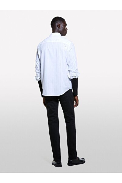 Sisley Elastane Blended Slim Fit Denim Pants Men's Navy Blue Trousers - 324A4...