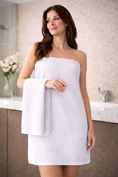 Elaganya beyaz havlu seti, pamuklu havlu, banyo havlusu, 50x90 havlu, 70x140 ...