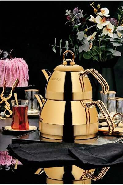 ÖZLİFE ELA Büyük Boy Çaydanlık Titanyum