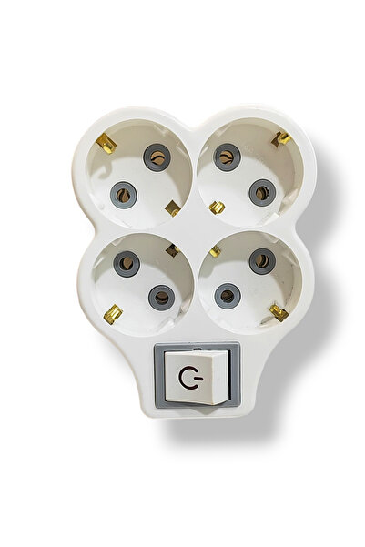 EKODİZAYN Anatarlı topraklı kablosuz 4'lü priz çoğaltıcı priz-fiş. 1 ADET