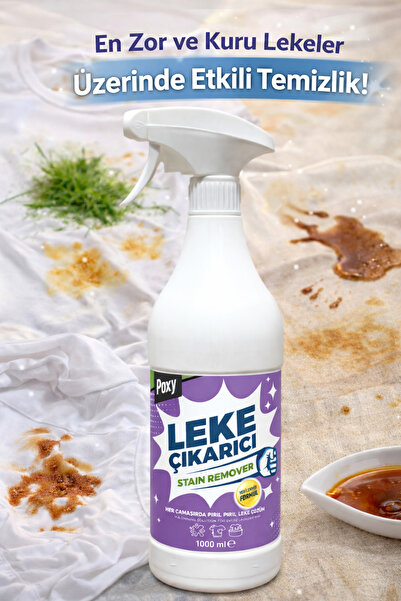 Poxy Sıvı Leke Çıkarıcı 1000 ml Halı Koltuk Döşeme Çamaşır Leke Çıkarıcı
