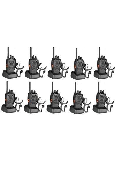 BAOFENG 10lu BF-88E Lisanssız PMR 446 El Telsizi Kulaklık Dahil Set