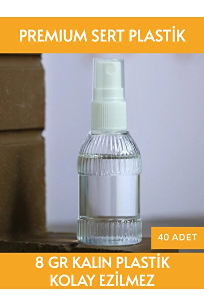 Sizeuyduk 40 Adet 50 Ml Sprey Başlıklı Est Likit Mürekkep - Dezenfektan - Kolonya Boş Şişesi