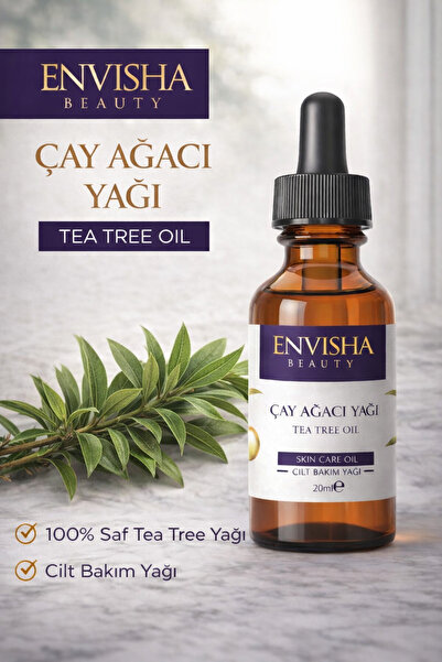 Envisha Beauty Çay Ağacı Yağı %100 Doğal Bitkisel Yağ Tea Tree Oil 20 ML