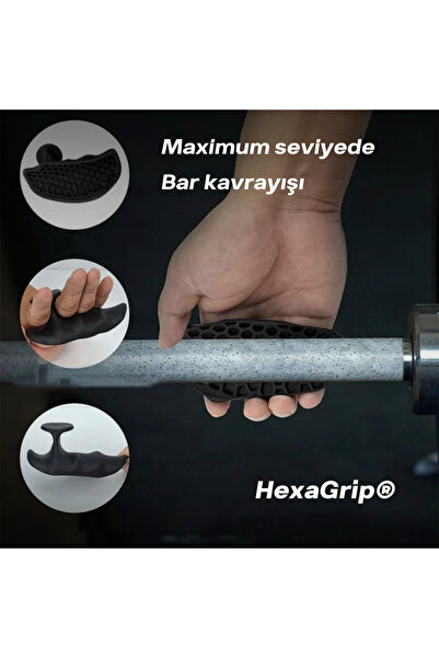 Gorilla Pull - HexaGrip Profesyonel Ağırlık Kaldırma Nasır Önleyici | Maksimu...