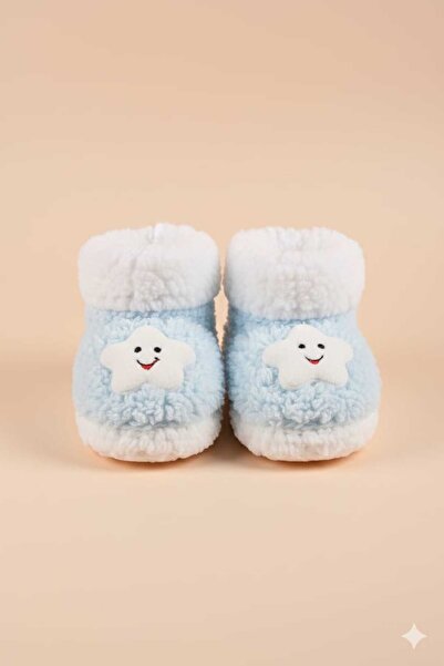 erteks شبشب أطفال بنقشة نجوم باللون الأبيض