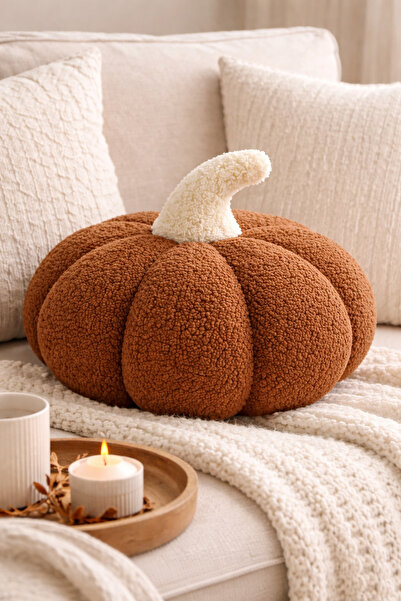 zabonti home Pumpkin Brown Seat Cushion Decorative Throw Pillow Cushion