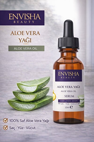 Envisha Beauty Aloevera Yağı %100 Doğal Bitkisel Yağ Aloe Vera Oil 20 ML