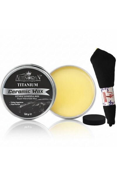 Altınoran Titanium Seramik Wax Hızlı Cila Boya Koruma 100 gr Mikrofiber Bez ve Sünger hediyeli