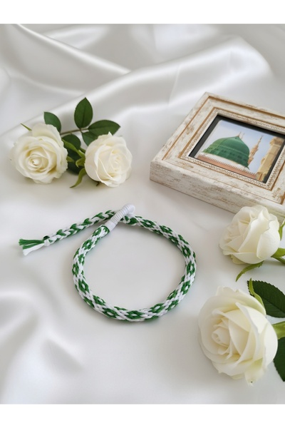 Günebakan Kumihimo İp Bileklik Üç Nur Serisi - Ravza (Bağlamalı Model)