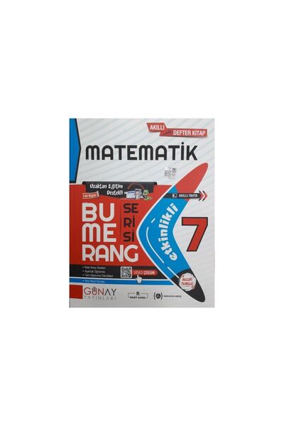 Evrensel İletişim Yayınları 7.Sınıf Günay Bumerang Matematik Akıllı Defter Kitap / Çek Kopar / Uzaktan Eğitim Destekli