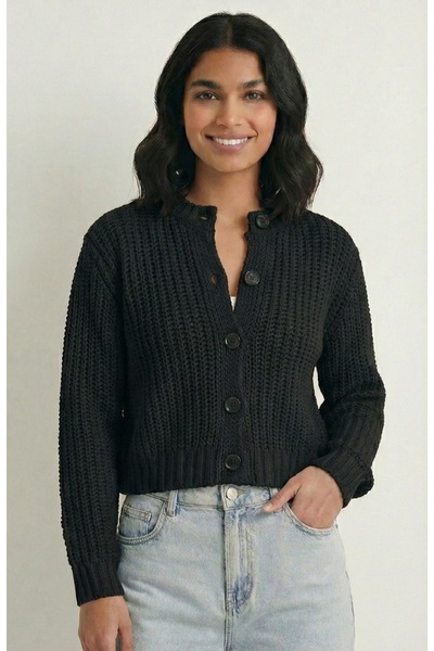 Enga Vera Γυναικεία πλεκτή ζακέτα με κουμπιά Regular Fit Standard Fit (Απλή κ...