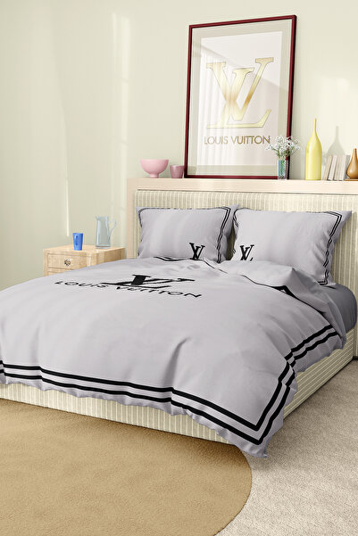 Marcalanya طقم أغطية لحاف قطن ساتين محبوك من قماش الساتين من قماش الساتين مزد...