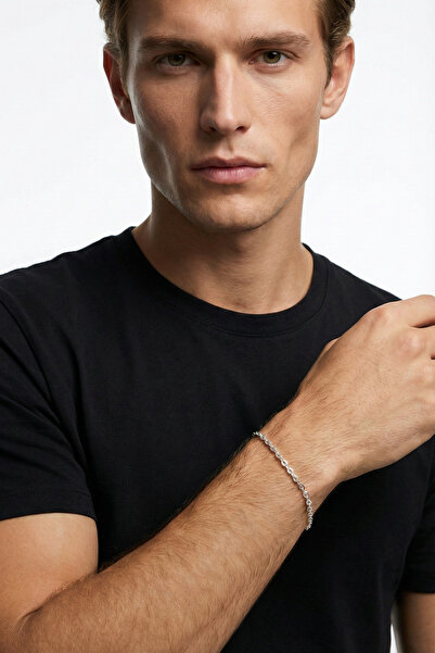 Les Tigres Gümüş Kaplan Charm Palm Zincir Bileklik