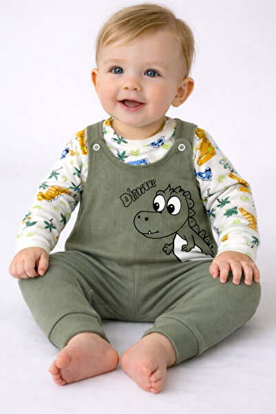 bebekyol Dinosaur Printed Baby Boy Jumpsuit