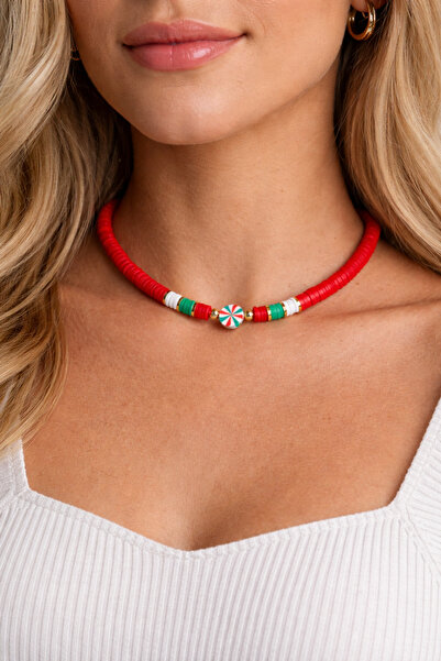 HERCY Yılbaşı Kolye | Noel Kolye | Christmas Necklace | Yılbaşı Kolyesi | Yılbaşı Takı | Fimo Kolye