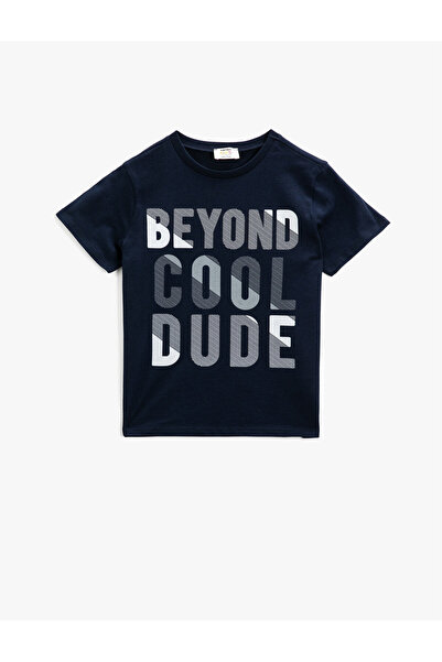 Koton Written T-Shirt Cotton Short Sleeve Crew Neck