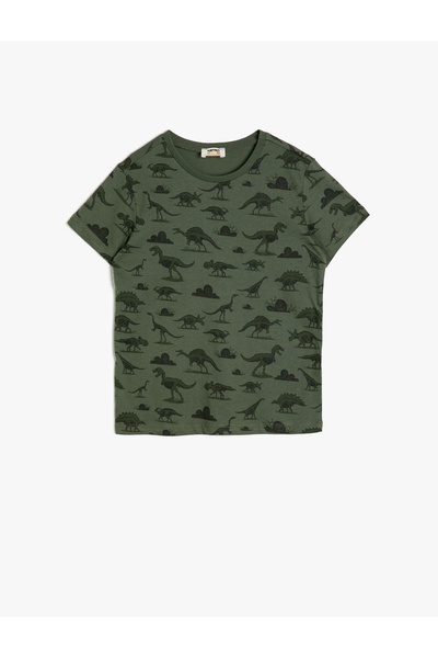 Koton Printed Short Sleeve Crew Neck T-Shirt