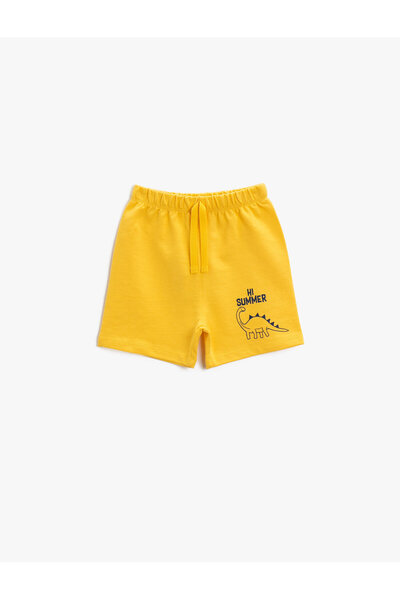 Koton Tie Waist Shorts Printed Cotton