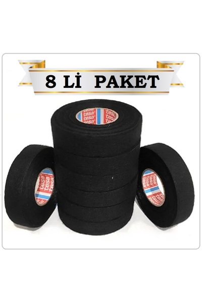 Tesa TÜYLÜ BEZ BANT 8 Lİ (SİYAH) 51608 19mm x 15 mt