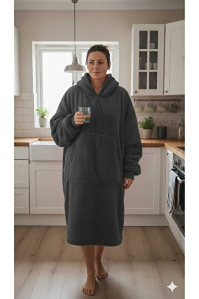 aydenahome Wellsoft Kapşonlu Giyilebilir Tv Battaniyesi Unisex Oversize -ANTR...