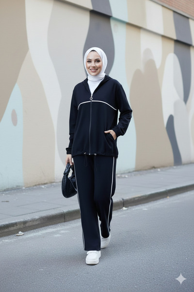 onlymoon طقم علوي وسفلي نسائي أسود اللون مصنوع من القطن بنسبة 100% |   قالب مريح من الليكرا |   استخدام لمدة 4 مواسم |   أنيق ومريح