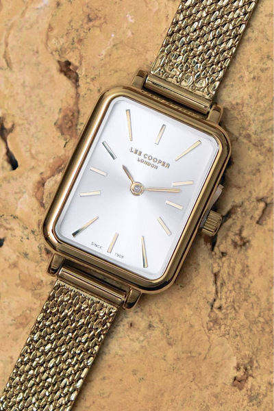 Lee Cooper LC07815 ساعة يد نسائية مستطيلة 6 ألوان من القش