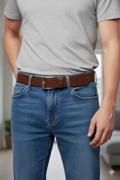 Mia Belt Bărbați curea Bleumarin închis piele sintetică Lățime: 4 cm Potrivit...