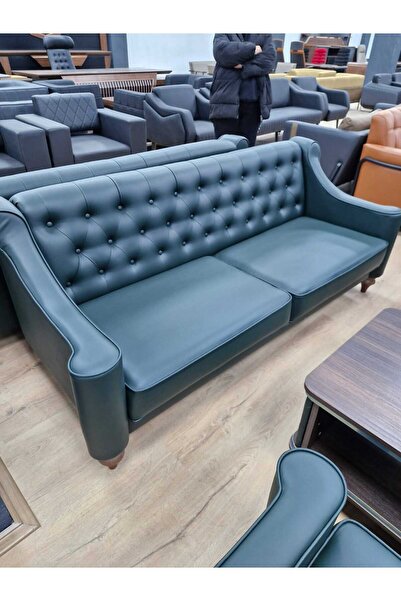 ENG OFİS MOBİLYALARI WABASSO OFİS OTURMA GRUBU 3+1+1 HAKİ YEŞİLİ