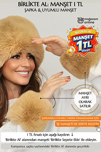 Mağazam Online Nadýchaná hustá chlupatá plyšová čepice z umělé kožešiny dámsk...