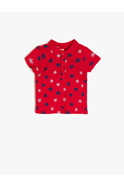 Koton Red Baby Boy Polo Neck T-Shirt