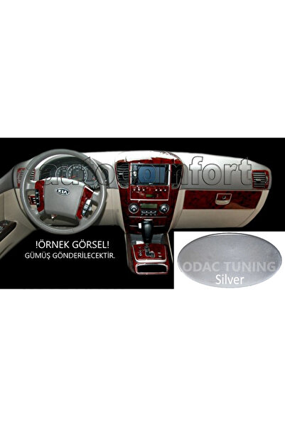 ODAC TUNING Kia Sorento 2007-2010 Mahogany Finish Dashboard Trim Console Trim Full Set (Silver Gray)
