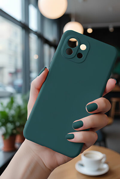 Hatreds Xiaomi Mi 11 Lite İçin Uyumlu İçi Kadife Sıvı Silikon Kılıf