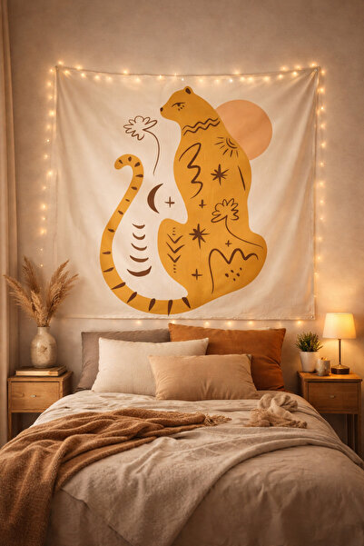 ALAMODECOR Бохемски леопардов стенен гоблен