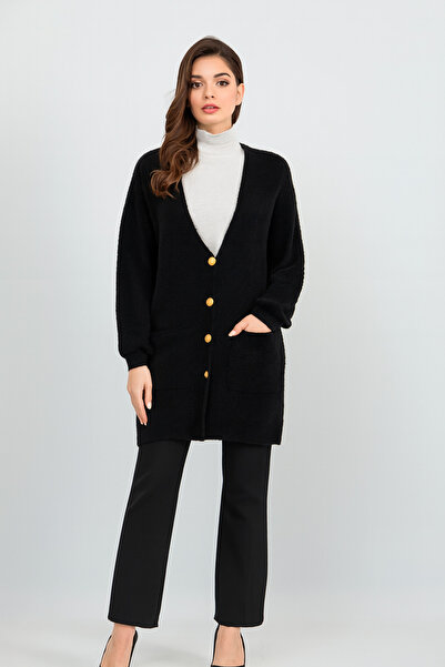 TAŞDELEN AVM Angora Cardigan Italy-Made Long Angora Cardigan Fashion Legend L...