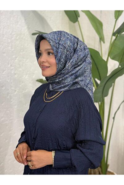 Aker Renkli İpek Krep Saten Eşarp 9074701