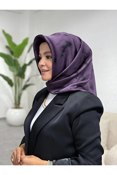 Aker Leopar Desen 2025/2026 İpek Krep Saten Eşarp